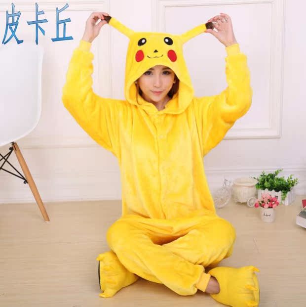 Tình yêu căn hộ Guan Gulong mèo hoạt hình động vật đồ ngủ một mảnh cặp vợ chồng phục vụ nhà phù hợp với chàng trai và cô gái luật kéo cashmere mùa thu couple pijama đẹp