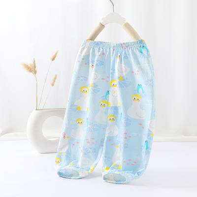 Baby Mosquito-Repellent Pants Summer Thin Pure Cotton Boys' Casual Long Pants Girls' Stylish Lantern Pants Breathable — 7