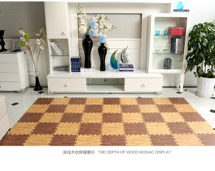Thảm gỗ hạt xốp eva 60 * 60 phòng khách nhà ký túc xá sàn mat lớn dày thảm để chân