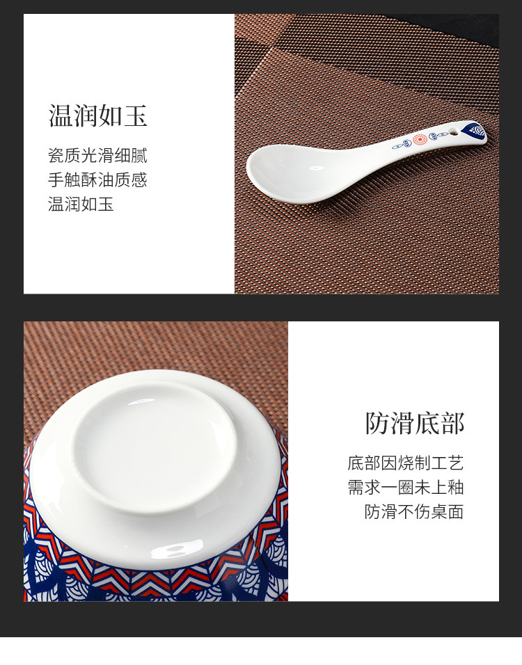 酒店餐厅创意复古彩绘碗勺碟花茶杯特色会所包厢摆台餐具四件套详情12