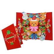 Full 68 gấu bông Giáng sinh thẻ âm thanh nổi mô hình giấy 3D không hoàn thành với mô tả giấy - Mô hình giấy