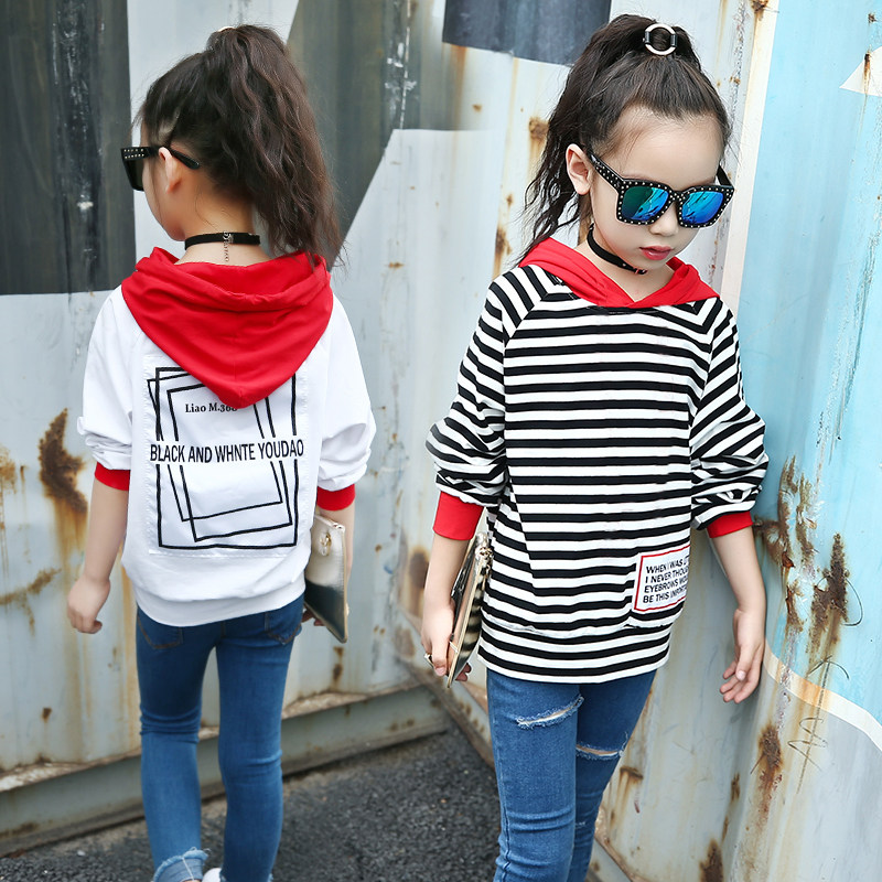 Girl Jacket 2022 New Spring Dress Kit Headboy CUHK Boy Blouse Jacket With Cap Jacket Head Jacket Outside Wearing Undershirt