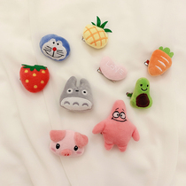 Japanese cute cartoon Three-dimensional plush doll hairclip brooch badge bag pin creative versatile clothes accessories