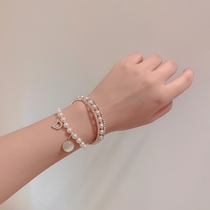 ins Net red temperament elegant retro pearl bracelet open bracelet simple fashion versatile advanced feel accessories