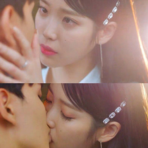 Druna Hotel iu Zhang full moon with temperament Crystal hairclip elegant lady style clip side bangs clip