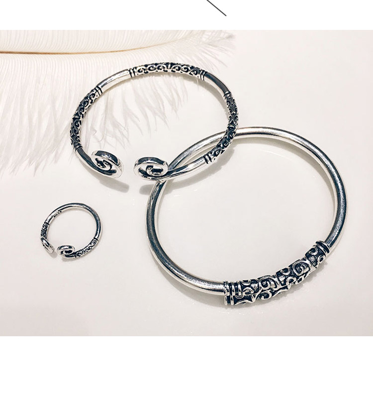 Qitian Dasheng Ngộ Không chặt chẽ chính tả lời nguyền vàng hoop stick bracelet nhẫn set retro nam giới và phụ nữ vài vòng đeo tay bracelet trang sức