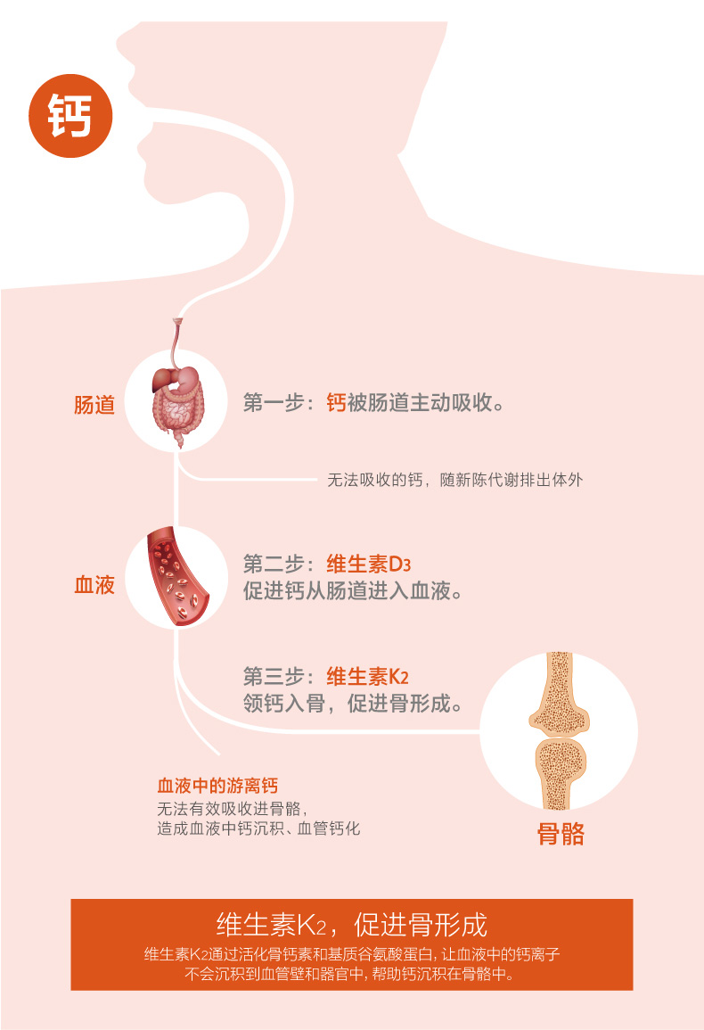 养生堂钙片中老年成人液体钙维生素d3