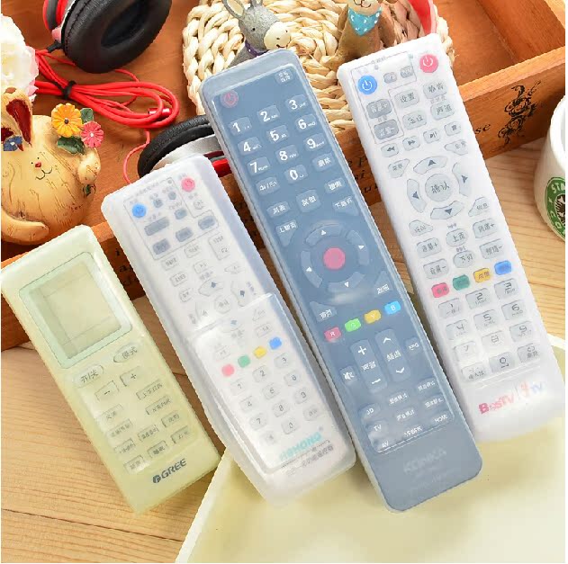 Silicone trong suốt set-top box TV điều hòa không khí điều khiển từ xa bụi áo khoác bảng điều khiển từ xa điều khiển từ xa chống thấm bảo vệ bìa