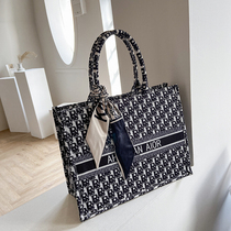 Hong Kong big bag women 2022 new Korean version embroidery tote bag handbag large capacity womens bag casual