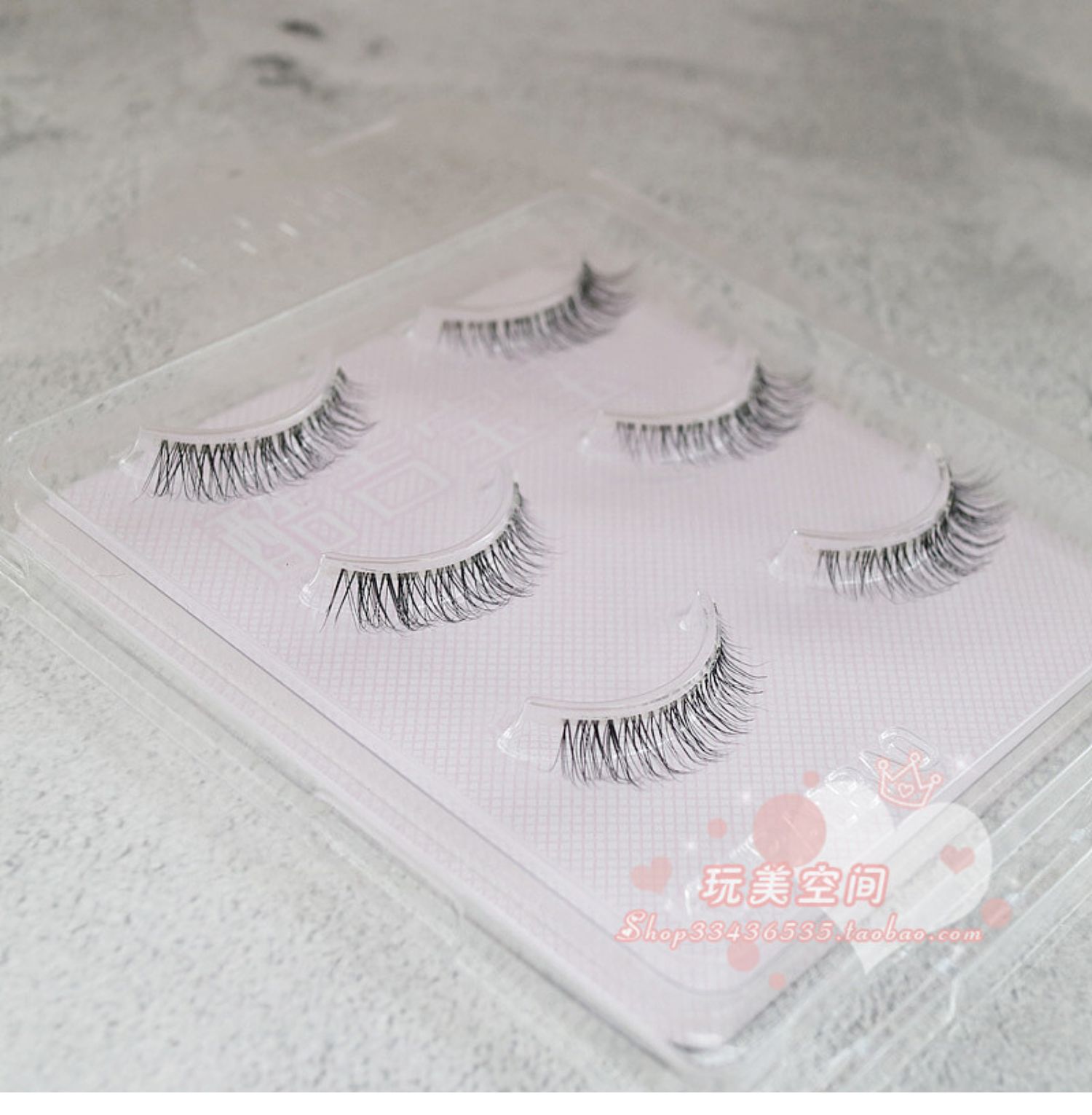 Đuôi mắt ngắn kéo dài thủ công lông mi giả uốn cong 3D trang điểm tự nhiên thực tế trang điểm hàng ngày - Lông mi giả keo dán mi vacosi