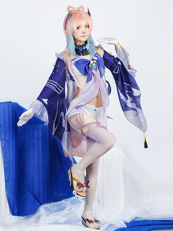 Genshin Cung Điện San Hô Trái Tim Biển cos phù hợp với năm sao Đảo Haizhi hiện nay con người thần miko cosplay trang phục phim hoạt hình tại chỗ