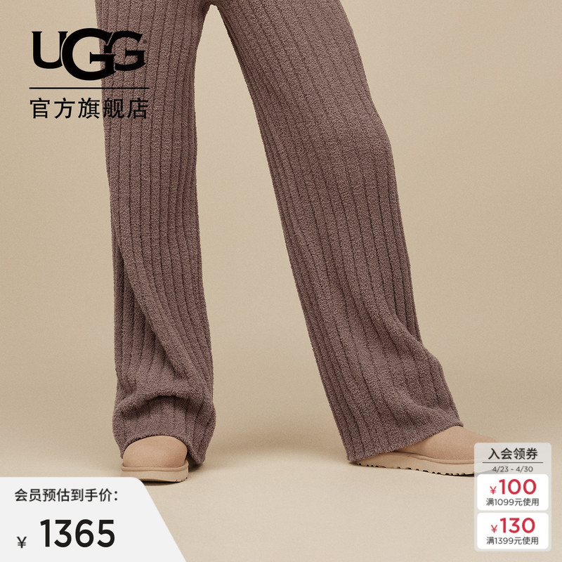 Ugg New Winter Style Women's Fashionable and Comfortable Solid Color Bow Classic Mini Short Boots Snow Boots 1176310