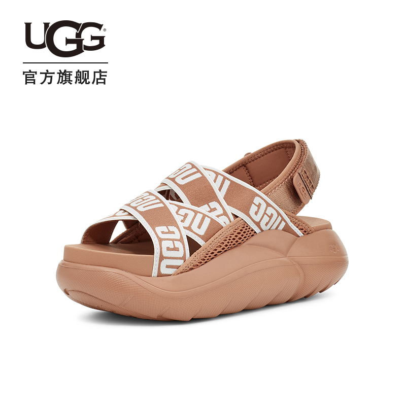 UGG2021春夏女士单鞋平底透气弹力露趾松糕明星同款凉鞋 1110090