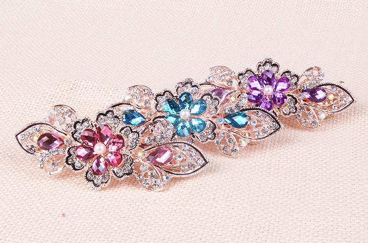 Kẹp tóc Mũ nón Hàn Quốc Kẹp tóc đơn giản dành cho người lớn hoang dã Elegant Elegant Lady rhinestone Crystal Hair Phụ kiện Top Chuck Flower Clip trâm cài tóc cổ trang