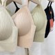 Gufei 07502 Wheat lace sling latex cotton small breast no wire underwear seamless mid-length bra for women