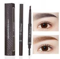 Korean double-headed female eyebrow pencil waterproof sweat-proof non-discoloring natural and lasting one-word eyebrow beginners thrush not smudged