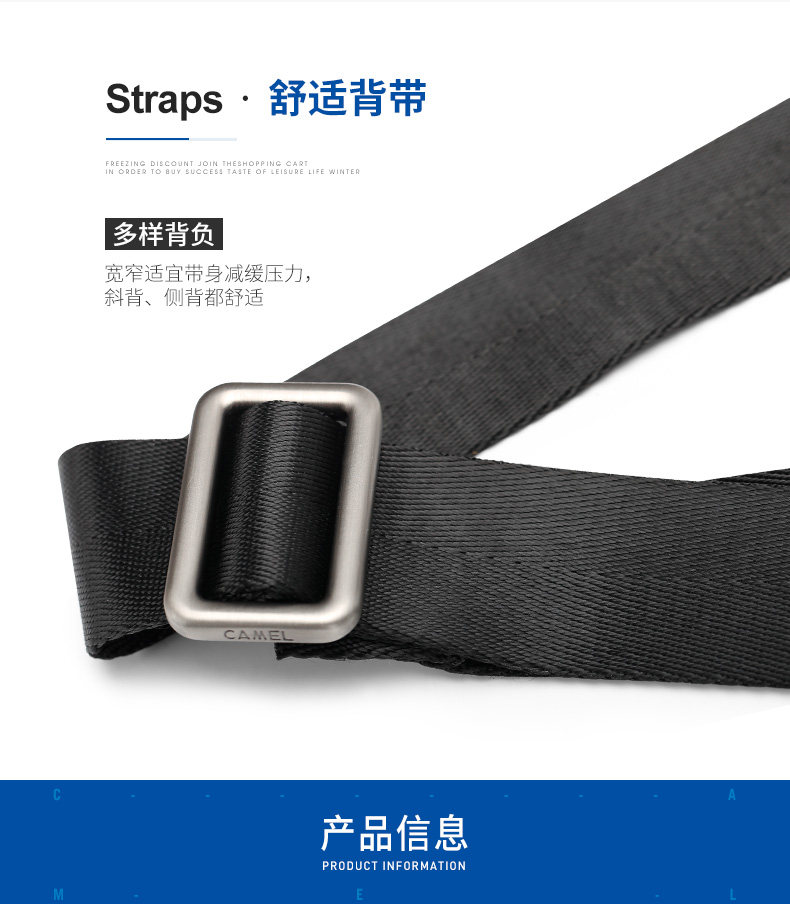 Camel Camel Túi nam 2019 Thời trang mới Canvas Túi đeo vai Túi công suất lớn Casual Messenger Túi nam - Túi của con người cặp đeo chéo