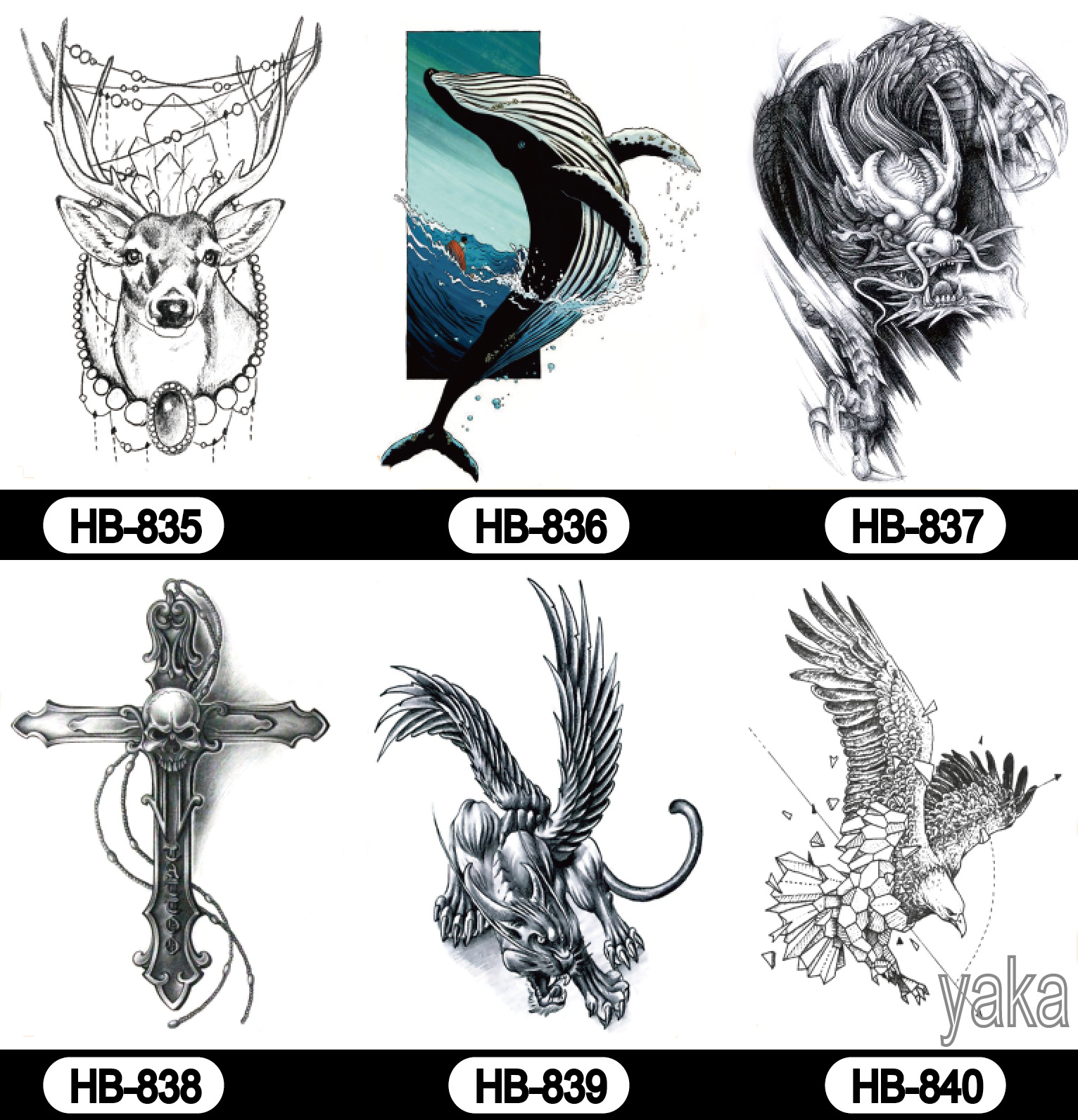 Cánh tay hoa dán hình xăm không thấm nước nam kéo dài mới một thời gian vẻ đẹp wolf rồng tiger deer eagle cơ thể sơn dán hình xăm hình xăm giả đẹp