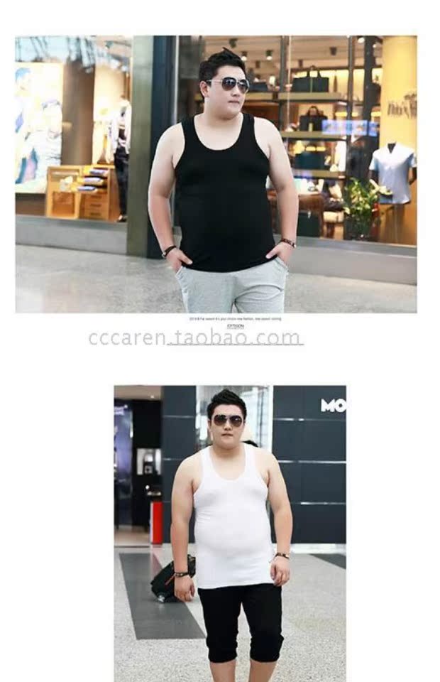 Mùa hè nam không tay áo thun cỡ lớn cộng với phân bón cộng với áo sơ mi có độ co giãn cao áo thun nam thể thao