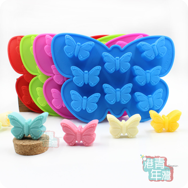 Food grade Silicone Butterfly Chocolate Ice ice Ice Cubes Homemade Creative Ice Box Handmade Soap Drip Glue Molds