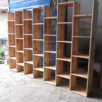  Pure solid wood bookshelf shelves living room partition porch bag display cabinet boutique shoe bag red wine lattice container 016