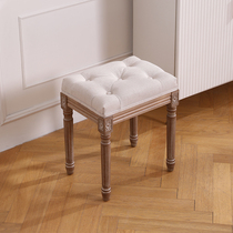 Solid wood shoe changing stool retro bed end stool simple dressing table stool sofa stool bedroom