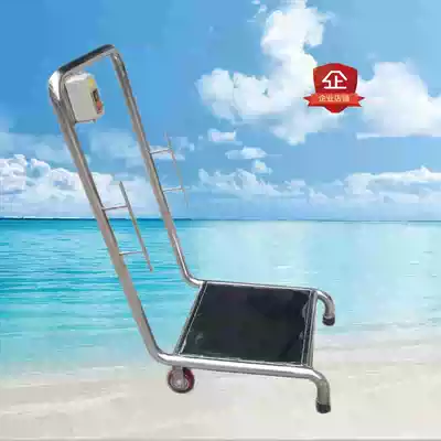 Swimming pool equipment stainless steel 304# water pump trolley trolley cleaning car with switch factory direct sales