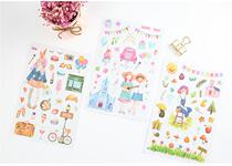 Growth Archives Album Photoset Hand Ledger Diy Decoration Paste Opp Transparent Self-Adhesive Paper Girl Plant Flower Stickers