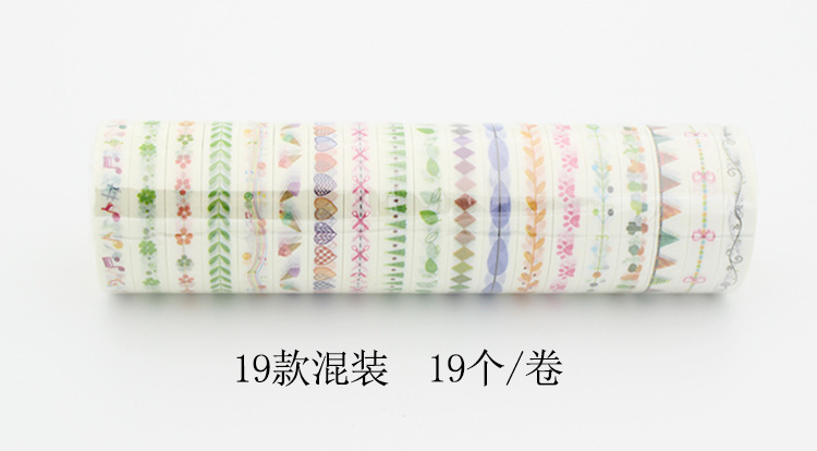 Washi hand tear non-trace hand account tape Colored lace can be torn DIY decorative stickers Narrow creative split line