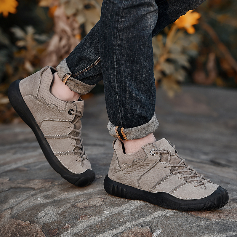 Wheat Denlen Outdoor Leisure Hiking Hiking Shoes Men Waterproof Non-slip Men Winter Glint Warm High Cylinder Cotton Shoes