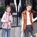 Áo vest nữ mùa thu đông 2018 mới ngắn đoạn hoang dã Sinh viên Hàn Quốc buông lơi gió đại học trùm đầu xuống áo bông áo khoác cardigan nữ Áo vest