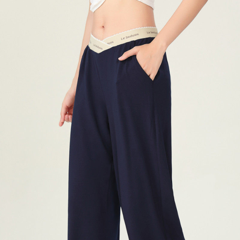 Maternity pants summer thin section wear low waist trousers casual loose large size wide leg pants summer dress