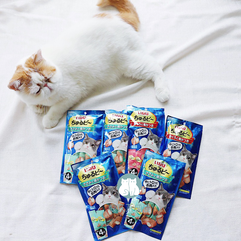 Hate iron can't be hammered. Inabao CIAO Miaohao cat snacks chirp than sandwich meat dried into kitten reward snacks