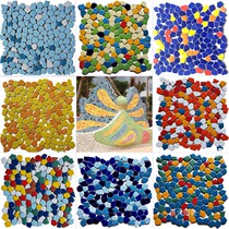 New irregular mosaic broken spell outdoor swimming pool pool garden flower bed tree pool landscape wall sticker ceramic tile