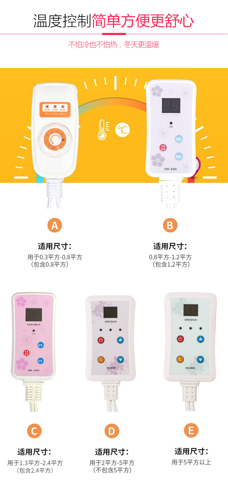 三顺暖润 碳晶地暖垫 进口发热膜 50*35cm 适合暖脚 图23