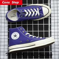 Converse / Converse All Star1970S Giày cao gót màu tím hoàng đế 162366C 162368C giày the thao nữ màu trắng