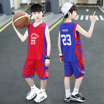 Boys suit summer children's clothes summer clothes quick-drying mesh thin handsome children's sleeveless vest sportswear
