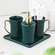Couples mouthwatering cup Nordic style ceramic toothbrushing cup Home A pair of toothbrush cups minimalist creative light lavish wash suits