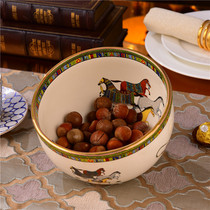 New European-style ceramic Mini desktop Garbage creative No cover light extravagant home living room tea table containing barrel office