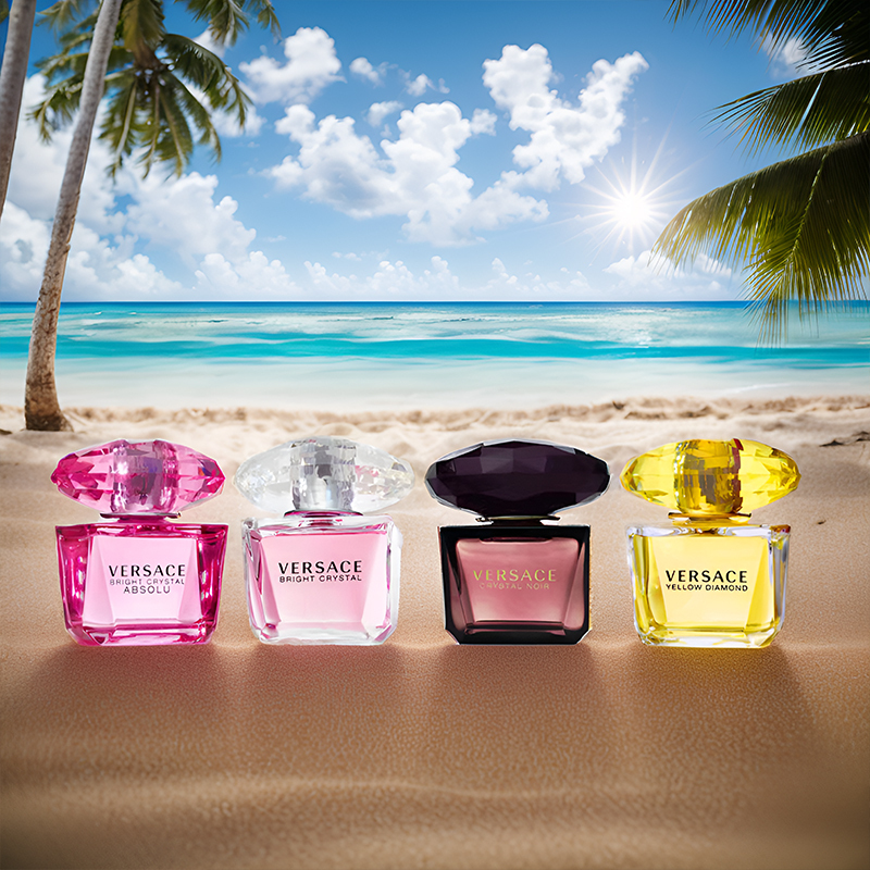 Versace Pink Diamond Crystal Women's Eau De Toilette 30ml Starry Night Crystal Black Diamond Yellow Diamond Ultimate 90ml Zhao Lusi's Same Style