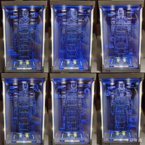 Mid-moving toy Iron Man Mark MK1-MK7 Glowing Spot Gnake Scene Holographic Plate Soldier Accessories