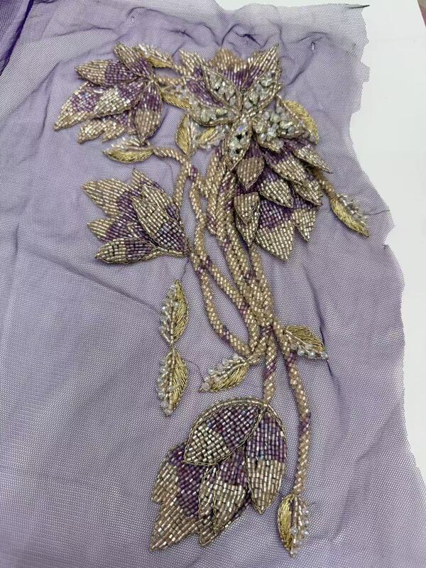 Heavy-Duty Sequin Lace Three-Dimensional Flower Embellishments for Clothing, Wedding Dresses, Cheongsam Accessories, Dresses, Skirts, Decorations, and Embroidery Pieces