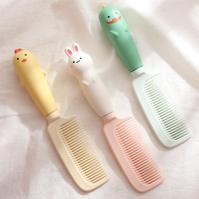 Cute girl heart cartoon comb girl portable portable household anti-static plastic straight hair children's hairdressing comb