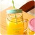 Korea Creative Lady Juice Cup Hộ gia đình Uống Ly thủy tinh cầm tay Pipette Cup Cup Hand Cup với Cover Cup