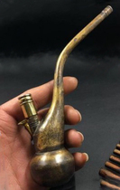 The longevity star of the Republic of China old smoker water pipe hookah pure copper hookah hookah pipe dry tobacco bag pot