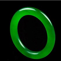 Jade associated ice species Foam jade bracelet round strip Full green foam jade bracelet ring quartzite