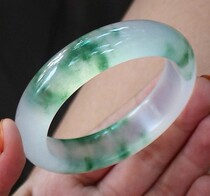Natural ice species floating flower jade color jade bracelet womens jade jade bracelet