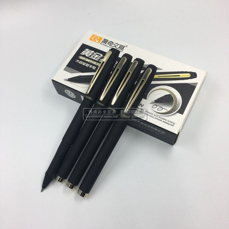 Morning chic 0 7mm neutrino pen GP-967 L8 large capacity Refill Gold Flapper Office Large Capacity Signature Pen