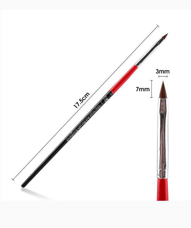 Bút công cụ trị liệu bằng ánh sáng Bút phẳng Miệng xiên miệng tròn Bút 3d tinh thể khắc bút Petal Pháp cọ - Công cụ Nail dụng cụ học nail