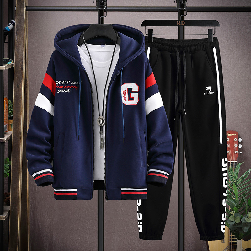 Spring and Autumn Sweatshirt Cardigan for Boys Aged 12-13, Junior High School Student Sports Suit, 15-Year-Old Youth Pure Cotton Jacket